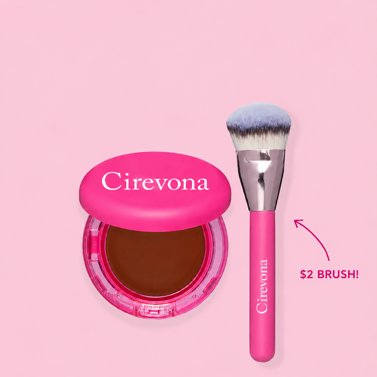 🎁 Buy One, Get One Free | Cirevona Beauty Peptide Bounce Balm Foundation + Precision Brush ✨