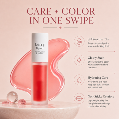 Last Day Buy 1 Get 1 Free Cirevona Apple Lip Oil Lip Stain｜Transfer-Proof Hydrating Plump Glossy Lip Tint, 7 Colors