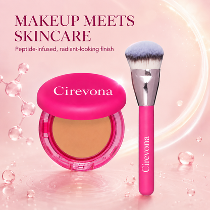 🎁 Buy One, Get One Free | Cirevona Beauty Peptide Bounce Balm Foundation + Precision Brush ✨