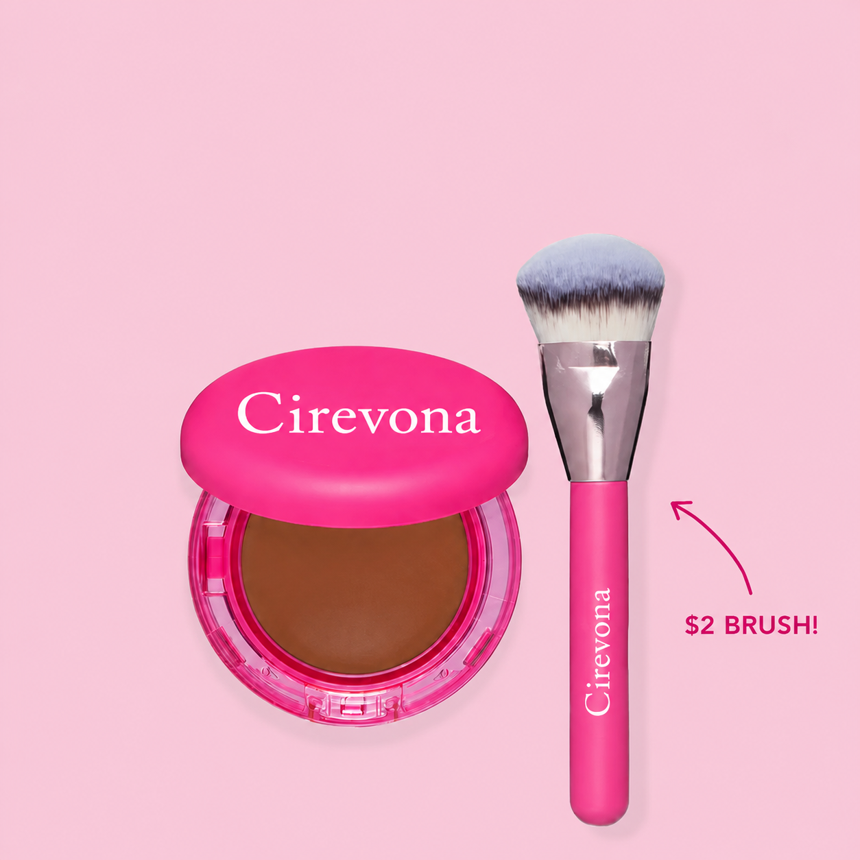 🎁 Buy One, Get One Free | Cirevona Beauty Peptide Bounce Balm Foundation + Precision Brush ✨