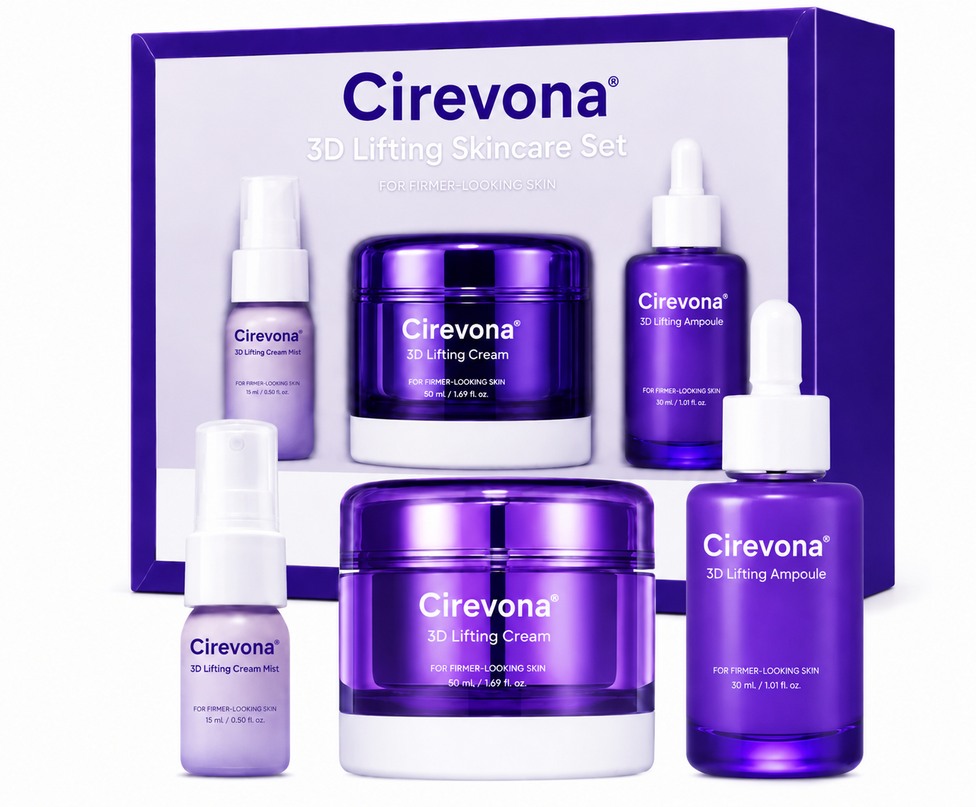 🔥 60% OFF Today Only Cirevona Premium 3-Step Firming Skincare Set