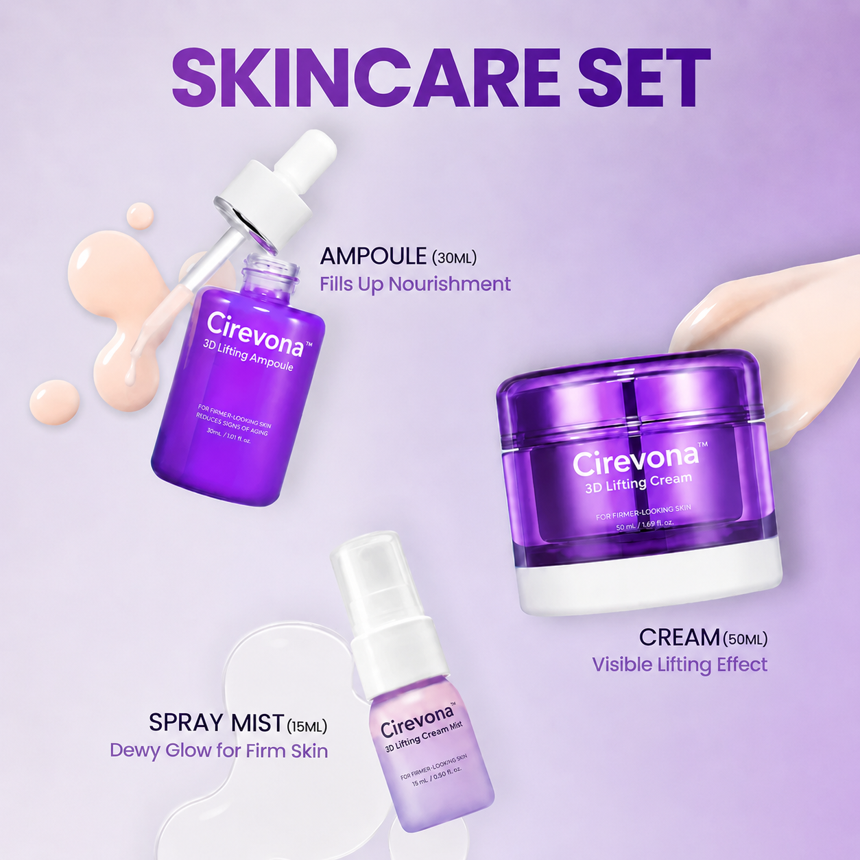 🔥 60% OFF Today Only Cirevona Premium 3-Step Firming Skincare Set