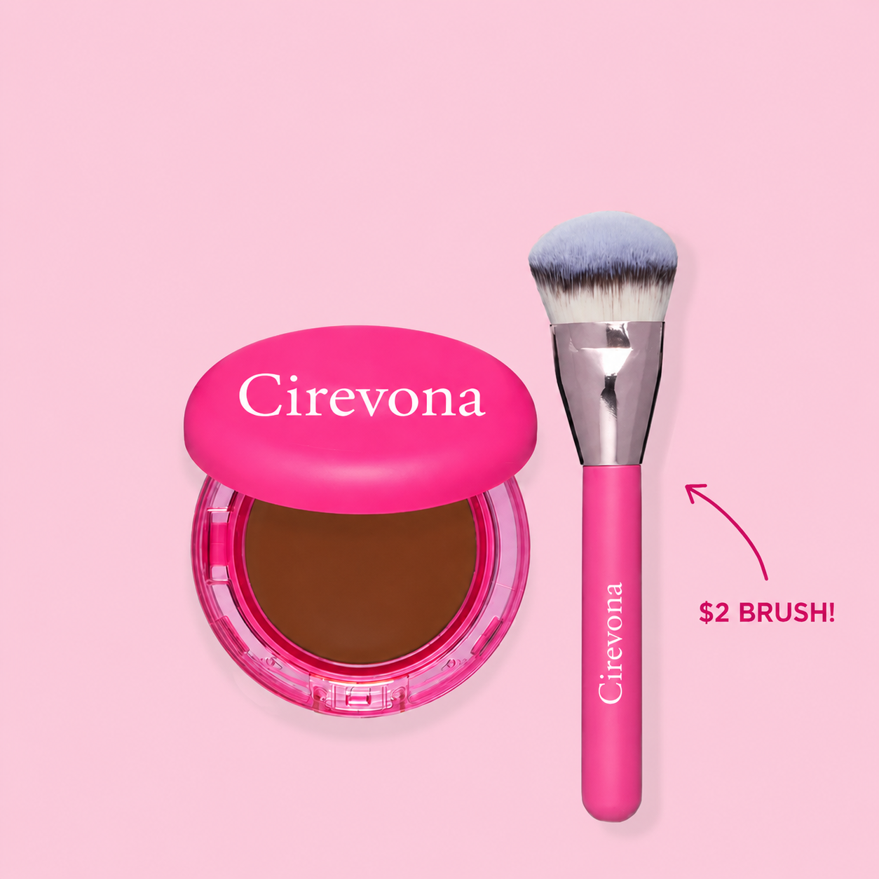 🎁 Buy One, Get One Free | Cirevona Beauty Peptide Bounce Balm Foundation + Precision Brush ✨