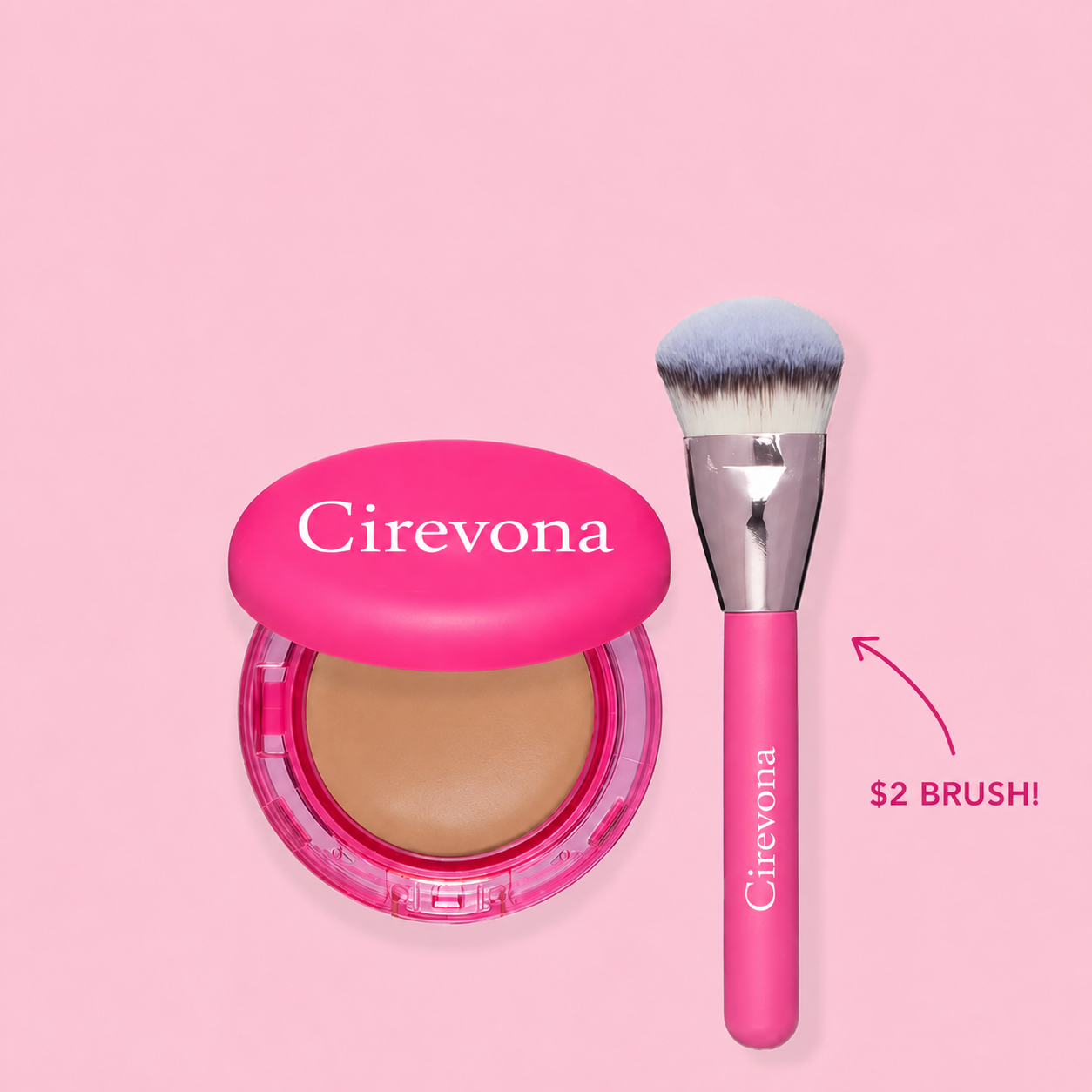🎁 Buy One, Get One Free | Cirevona Beauty Peptide Bounce Balm Foundation + Precision Brush ✨