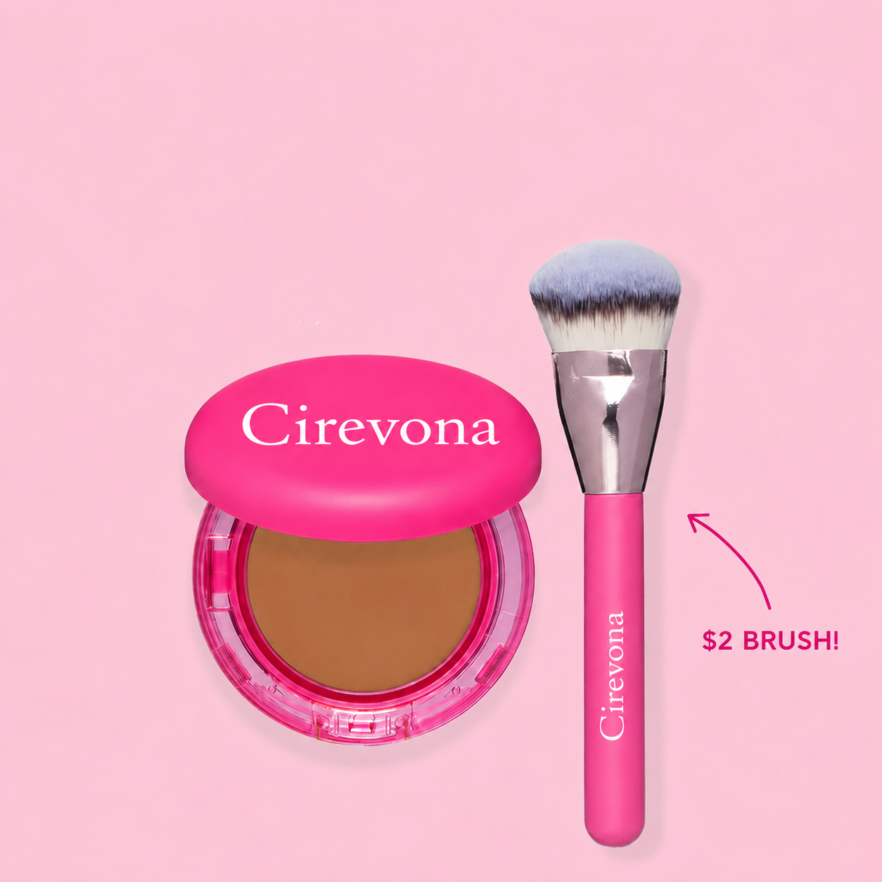 🎁 Buy One, Get One Free | Cirevona Beauty Peptide Bounce Balm Foundation + Precision Brush ✨