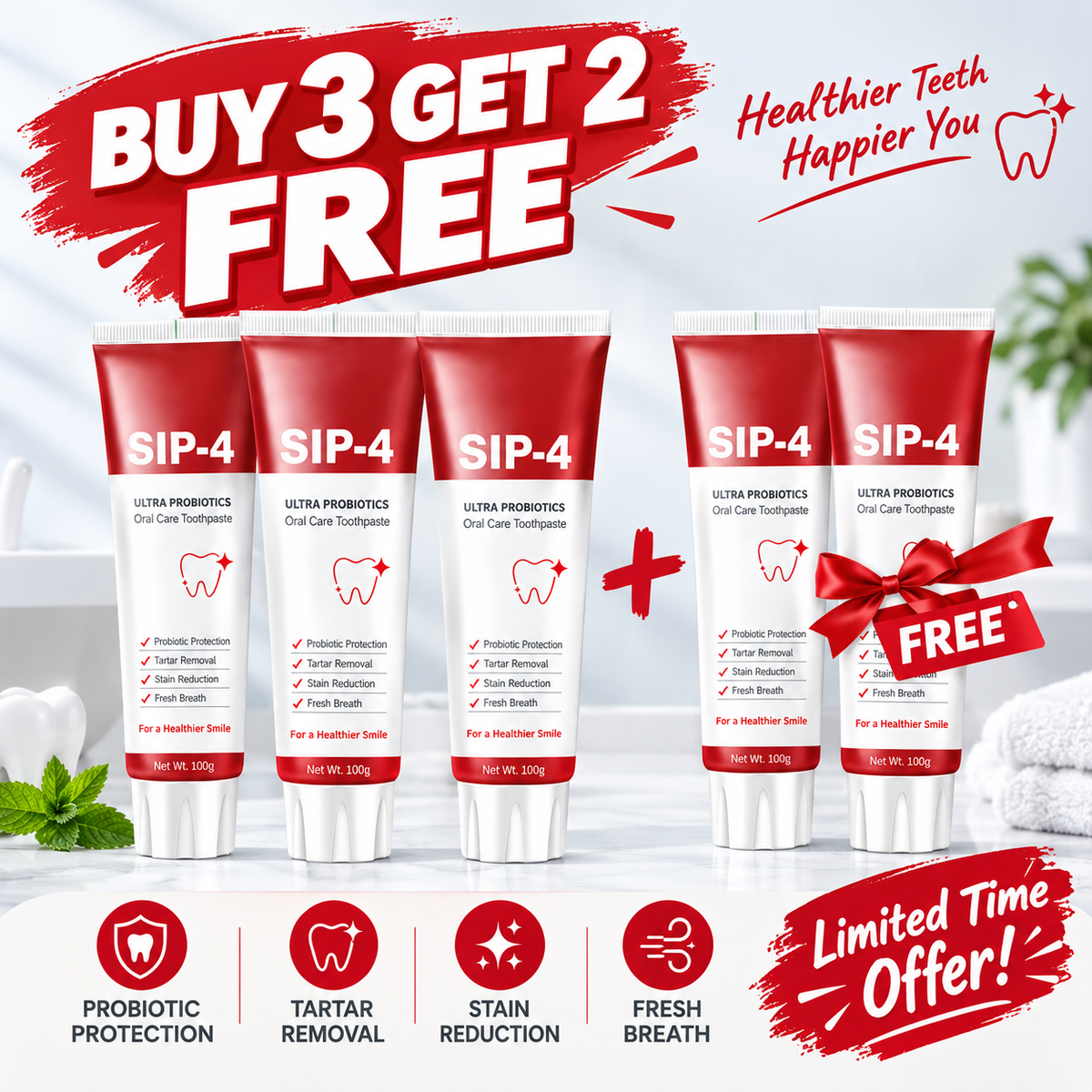 SIP-4 Ultra Probiotic Toothpaste