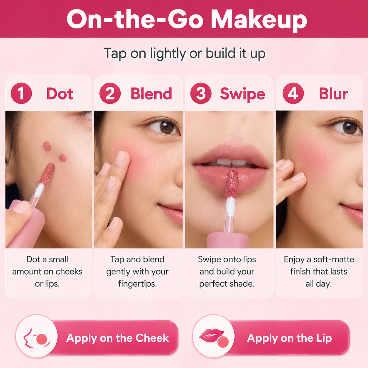 ⏰ LAST DAY ONLY! BOGO FREE 🎁 Cirevona 2-in-1 Velvet Matte Lip & Cheek Tint