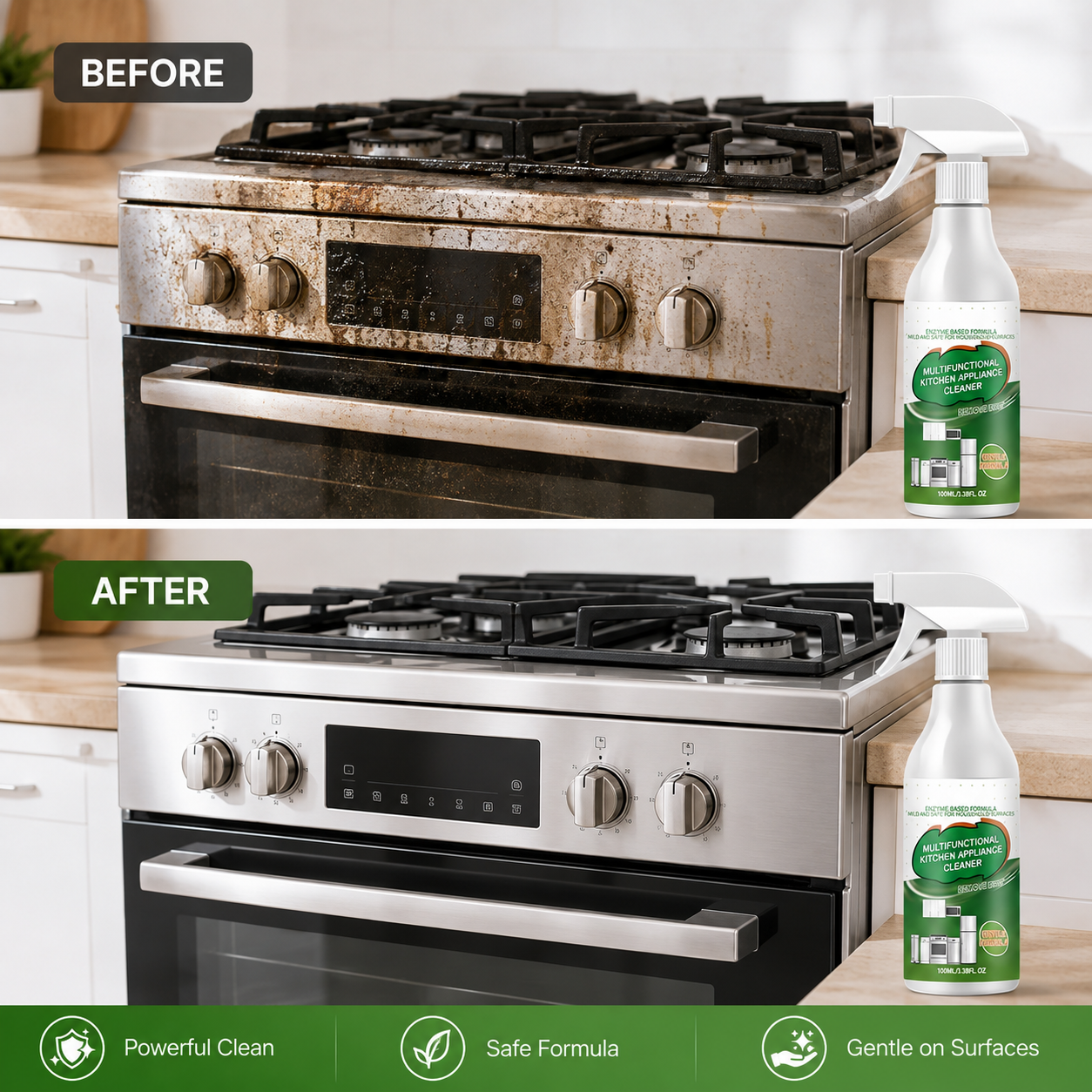 Deep-Clean Kitchen Enzyme Cleaner – Removes Stubborn Grease & Keeps Your Kitchen Fresh