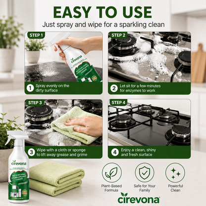 Deep-Clean Kitchen Enzyme Cleaner – Removes Stubborn Grease & Keeps Your Kitchen Fresh