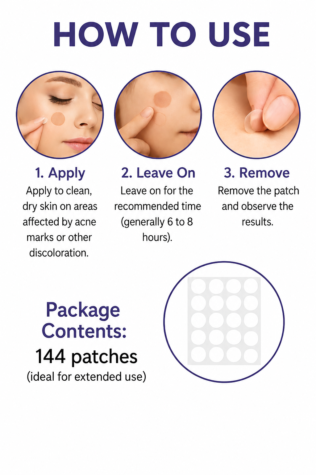 Stains patch for the face - invisible, effective and easy to use