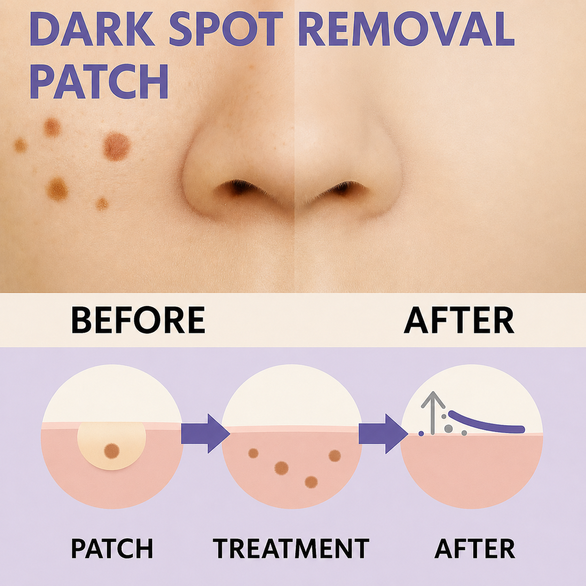 Stains patch for the face - invisible, effective and easy to use