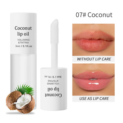Last Day Buy 1 Get 1 Free Cirevona Apple Lip Oil Lip Stain｜Transfer-Proof Hydrating Plump Glossy Lip Tint, 7 Colors
