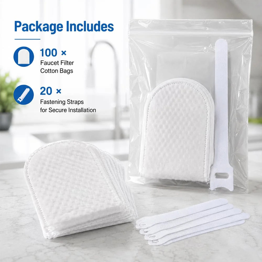 50PCS Universal Faucet Water Purifier | For Kitchen, Bathroom & Shower Tap, Sediment Filtration Anti-Splash