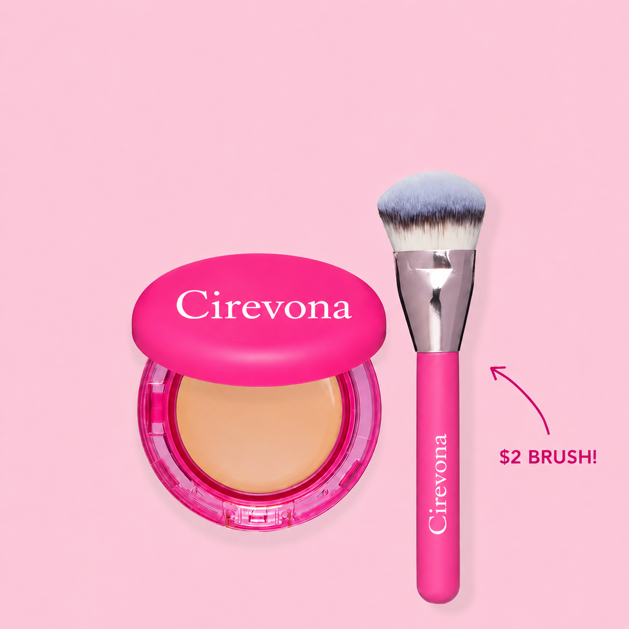 🎁 Buy One, Get One Free | Cirevona Beauty Peptide Bounce Balm Foundation + Precision Brush ✨